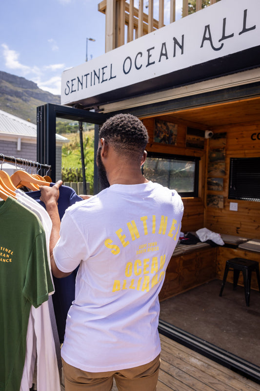 SOA White & Yellow Fan Tee