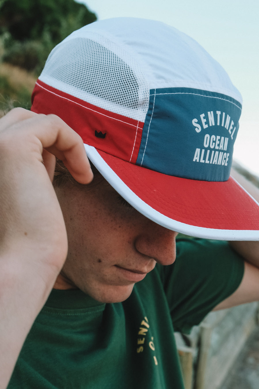 SOA White, Red & Blue Fan Cap